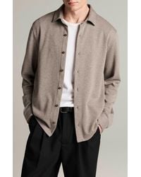 Vince - Herringbone Long Sleeve Button Up Shirt - Lyst