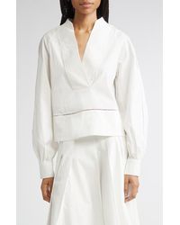 Proenza Schouler - Grayson Cotton Stretch Poplin Top - Lyst