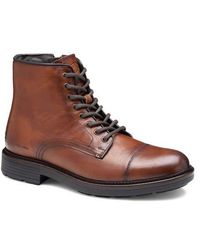 Johnston & Murphy - Latham Cap Toe Combat Boot - Lyst