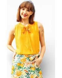 ModCloth - Picnic Perfect Tie-Neck Top - Lyst