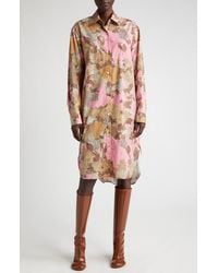 Dries Van Noten - Dayley Floral Long Sleeve Shirt Dress - Lyst