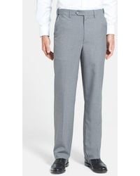 Berle - Self Sizer Waist Plain Weave Flat Front Washable Trousers - Lyst