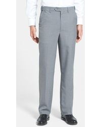 Berle - Self Sizer Waist Plain Weave Flat Front Washable Trousers - Lyst