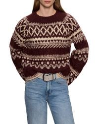 Sanctuary - Fair Isle Crewneck Sweater - Lyst