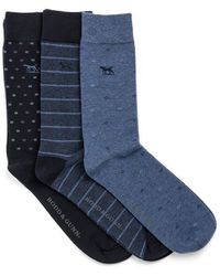 Rodd & Gunn - Assorted 3-Pack Stripe & Neat Cotton Blend Dress Socks - Lyst