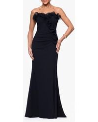Xscape Evenings - Ruffle Detail Strapless Scuba Crepe Sheath Gown - Lyst