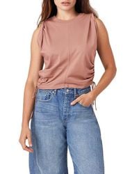 Habitual - The Luna Cinched Cotton Top - Lyst