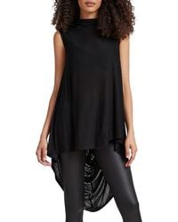 MARCELLA - Ines Drape Sleeveless High-Low Tunic Top - Lyst