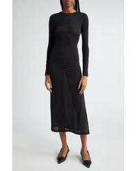 Courreges - Tube Sheer Second Skin Long Sleeve Maxi Dress - Lyst