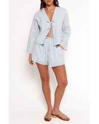 Petal & Pup - Flynn Cotton Tie Front Top & Drawstring Shorts Set - Lyst