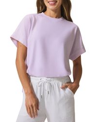 Splendid - Supersoft Short Sleeve Sweatshirt - Lyst