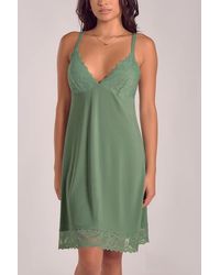 iCollection - Modal Knit Chemise With Lace Cups - Lyst