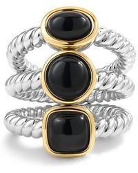 Luv Aj - The Midnight Mesa Agate Set Of 3 Rings - Lyst