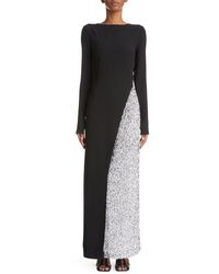 Givenchy - Embellished Long Sleeve Evening Gown - Lyst