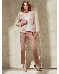 Misook - Tailored Multi Color Plaid Knit Jacket - Lyst