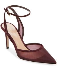 Gianvito Rossi - Pointed Toe Ankle Strap Pump - Lyst