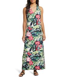 Tommy Bahama - Celebration Tropical Floral Sleeveless Jersey Midi Dress - Lyst