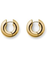Eliou - Chunky Gold-Plated Hoop Earrings - Lyst