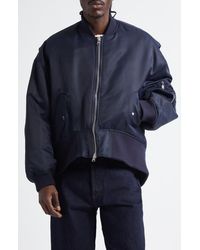 JW Anderson - Curved Hem Oversize Bomber Jacket - Lyst