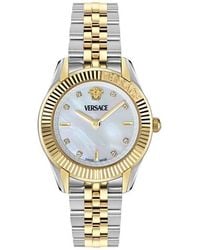 Versace - Greca Time Diamond Bracelet Watch, 30Mm - Lyst