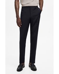 Mango - Turin Virgin Slim Fit Wool Pants - Lyst