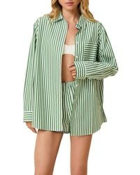 Solid & Striped - The Avril Stripe Cotton Button-Up Shirt - Lyst