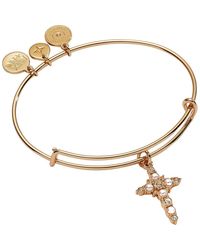 ALEX AND ANI - Basics Cross Bangle Bracelet - Lyst