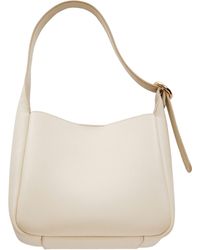 Mango - Statement Buckle Faux Leather Hobo Bag - Lyst