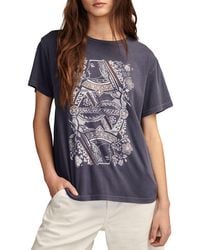Lucky Brand - Floral Queen Oversize Cotton Graphic T-shirt - Lyst