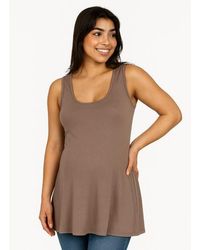 24seven Comfort Apparel - Maternity Scoop Neck Sleeveless Tank Top - Lyst