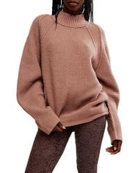 Free People - Sunbeam Oversize Turtleneck Sweater - Lyst