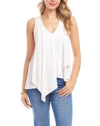 Karen Kane - Drape Layered Asymmetric Tank - Lyst