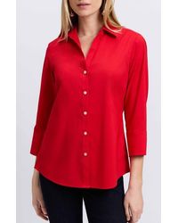 Foxcroft - Mary Button-Up Blouse - Lyst