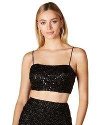 LARA New York - Spaghetti Strap Beaded Top - Lyst