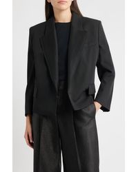 BOSS - Janeva Virgin Wool One-Button Blazer - Lyst