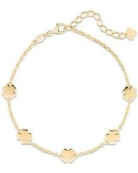 DEVATA - Clover Heart Chain Bracelet - Lyst
