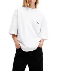 AllSaints - Guardian Amelie Oversize Cotton Graphic T-Shirt - Lyst