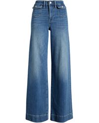FRAME - Le Slim Palazzo Patch Pocket Wide Leg Jeans - Lyst