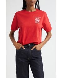 Sporty & Rich - Ny Resort Cotton Graphic T-Shirt - Lyst