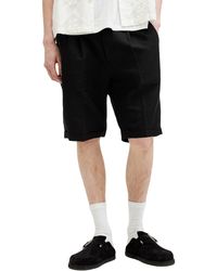 AllSaints - Ora Tallis Pleated Cotton & Linen Shorts - Lyst