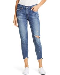 Moussy - Glendele Ripped Crop Skinny Jeans - Lyst
