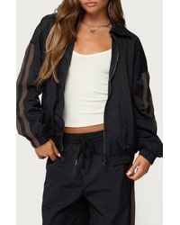 Edikted - Kieran Stripe Nylon Track Jacket - Lyst