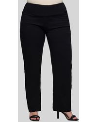 24seven Comfort Apparel - High Waist Straight Leg Pants - Lyst