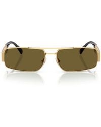 Versace - 60Mm Rectangular Sunglasses - Lyst