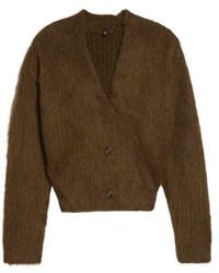 R13 - Split Hem Rib Alpaca & Wool Blend Cardigan - Lyst