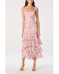 Astr - Alcina Polka Dot Maxi Dress - Lyst