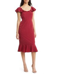 Velveteen belt best sale lace sheath dress