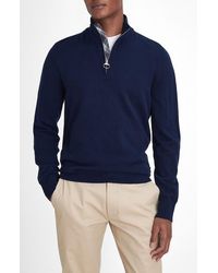 Barbour - Merino Wool Cashmere Half-Zip Sweater - Lyst