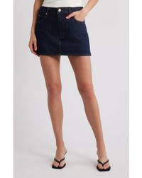 FRAME - The Denim Miniskirt - Lyst
