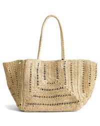 Madewell - The Eyelet Raffia Shopper Tote - Lyst